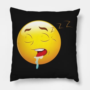 Sleepy Smiley Face Emoticon Pillow