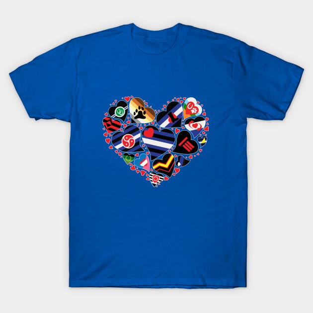Bdsm Fetish Community Pride Flag Heart T-Shirt Bdsm Fetish Community Pride Flag Heart T-Shirt