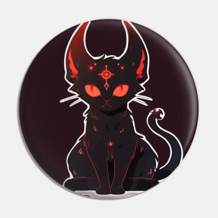 Cute Demon Cat Pin