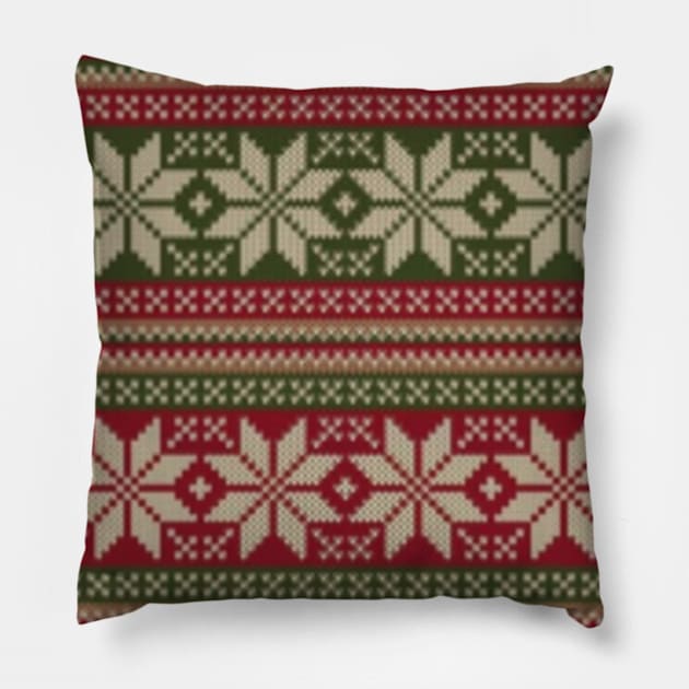 Ugly Sweater Design Pillow by AnySue