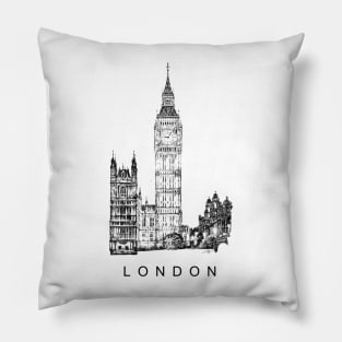 Big Ben of London, England. Pillow