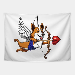 Corgi Dog Cupid Tapestry