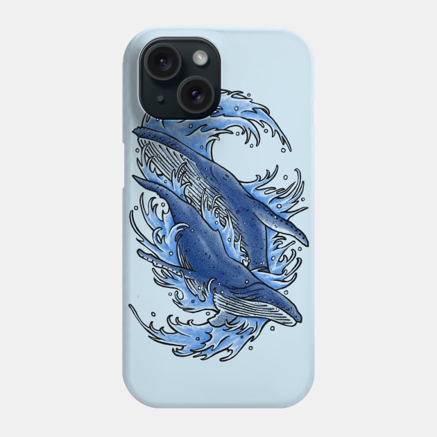 Humpback whales Phone Case by barmalisiRTB