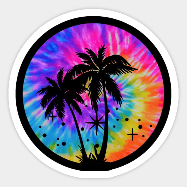 Rainbow Tie Dye With Palm Trees Beach Tropical Cool T-Shirt Rainbow Tie Dye With Palm Trees Beach Tropical Cool T-Shirt