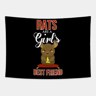 Cute & Funny Rats Are a Girl's Best Friend Tapestry