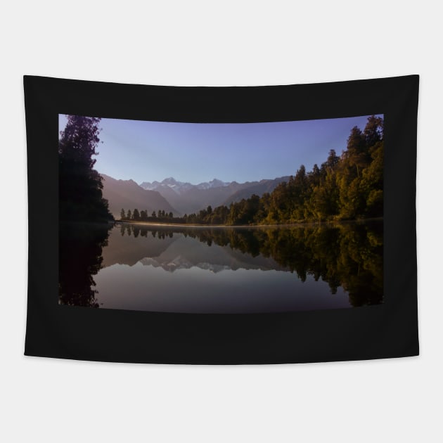 Lake Matheson Dreaming Tapestry by krepsher