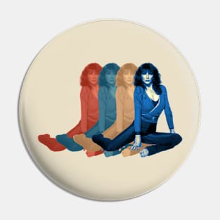 Kate Bush Shadow Rainbow Retro Light Blue Pin