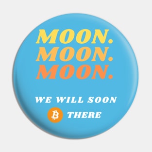 Bitcoin to the moon Pin