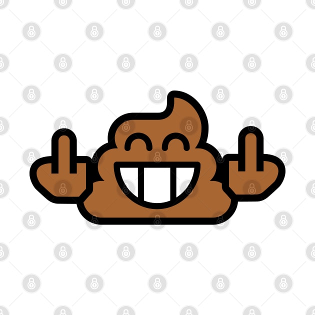 Smiley Emoji Poop Stinkefinger by GetTheCar