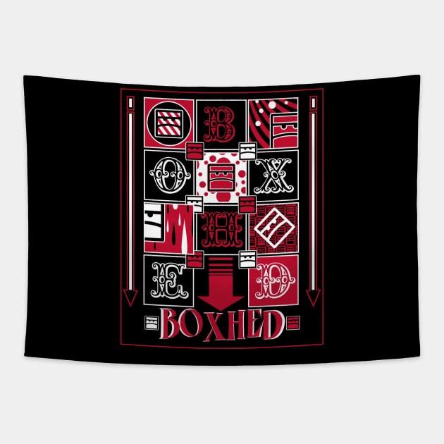 Red and Blackness Tapestry by boxhed