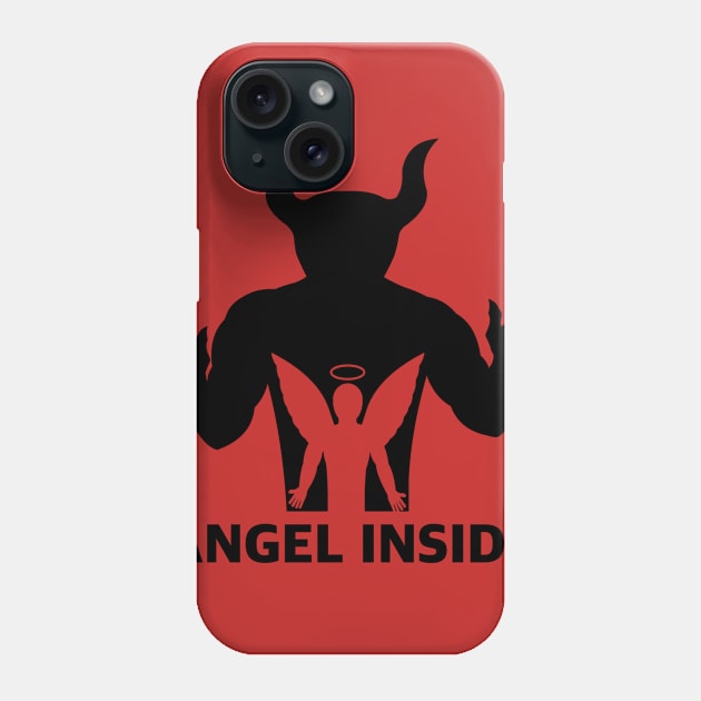 Angel Inside black Phone Case by Sierra_42