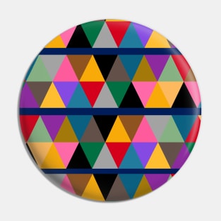 Geometric Bright Multi Colour Pattern Pin