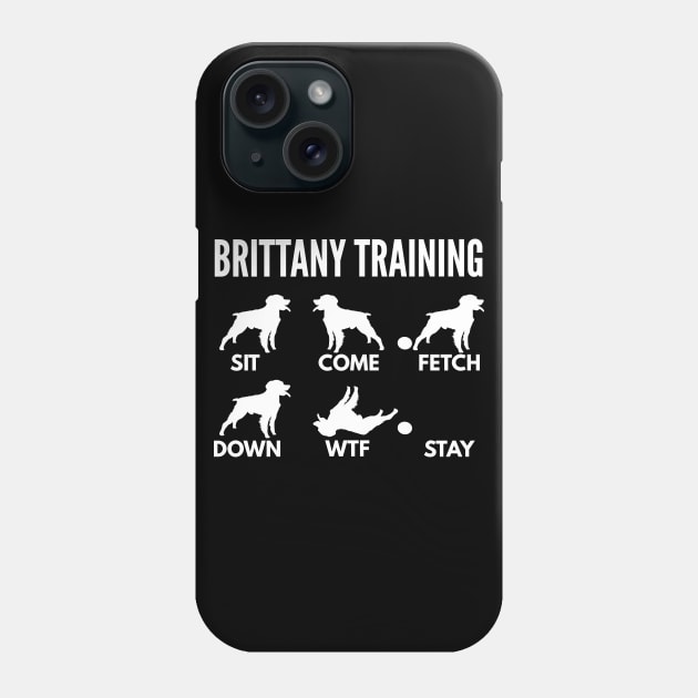 Brittany Training Brittany Spaniel Tricks Phone Case by DoggyStyles