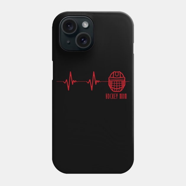 Hockey Mom Heartbeat Phone Case by tropicalteesshop