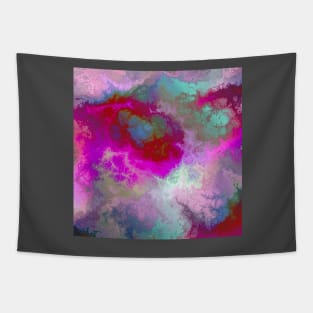 Hope and Prayers in a Pink Turquoise and Magenta Mist Tapestry