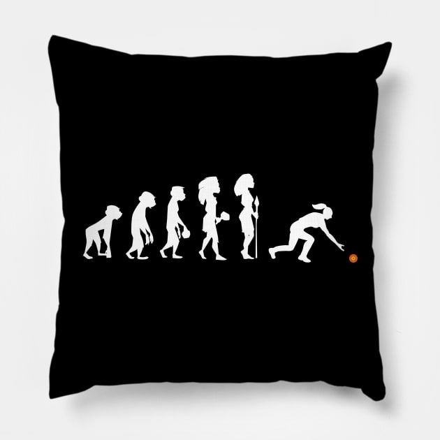 Evolution Of A Lawn Bowler - Lawn Bowling Pillow by thingsandthings