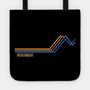 Retro Colorado Mountains design Tote