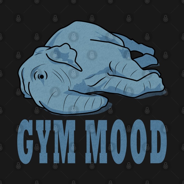 Blue elephant thinking about going to the gym by Nosa rez