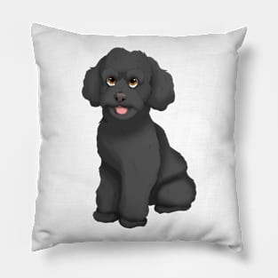 Black Toy Poodle Dog Pillow