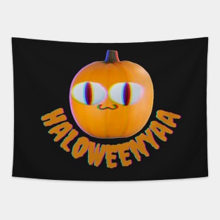 neco arc hallween funny pumpkin head Tapestry