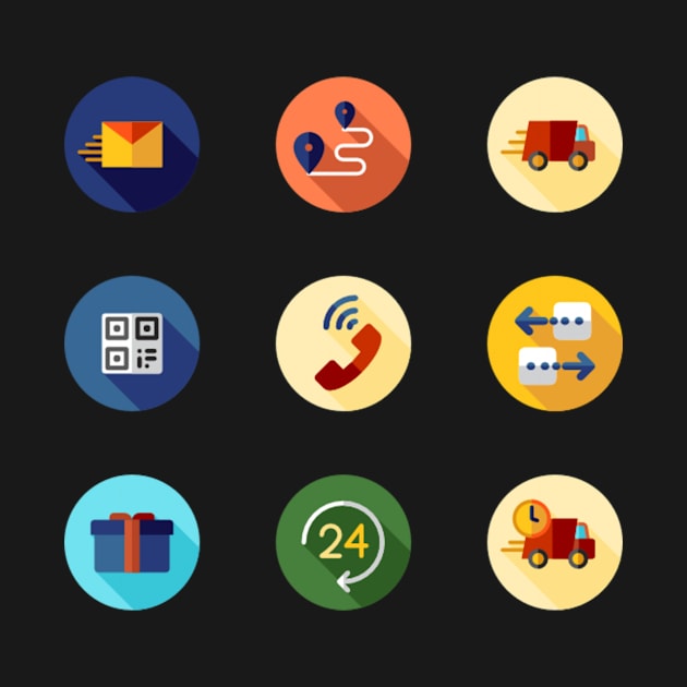 Icons distro delivery by Apri