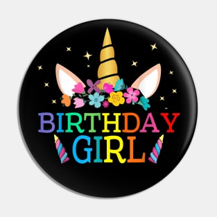 The Birthday Girl Unicorn Birthday Pin