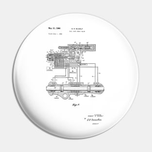 Fail Safe Servo Valve Vintage Patent Hand Drawing Pin