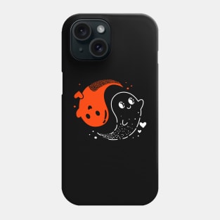 Orange and white ghost Phone Case