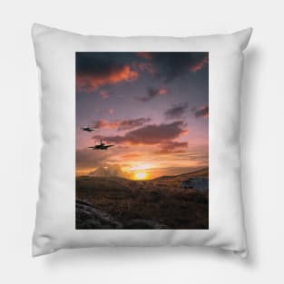 Sunset Jets Pillow