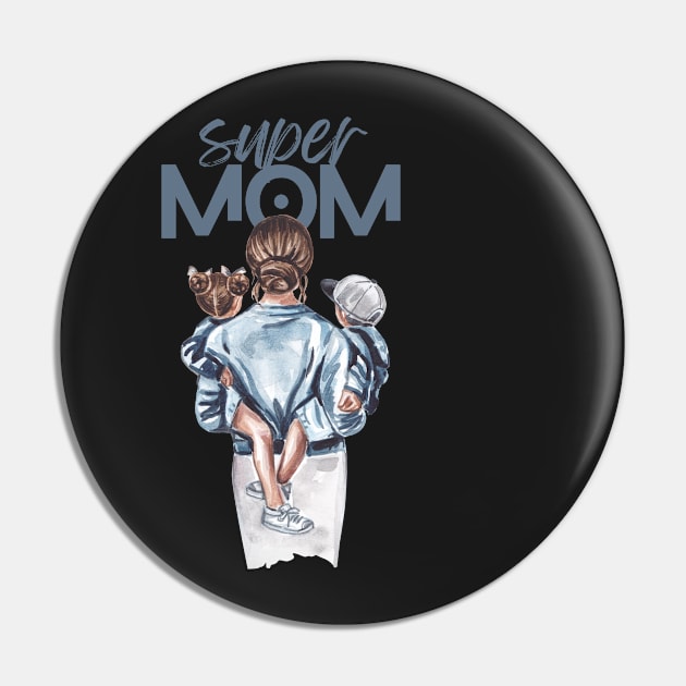 Super Mom Pin by hstewartcrook