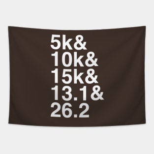 Running Race Distances, 5k to Marathon Tapestry