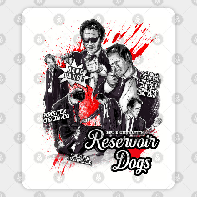 Reservoir Dogs Comic Style Tarantino Sticker Teepublic Au