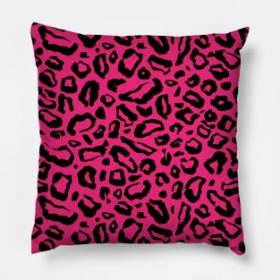 Pink Leopard Skin Pattern Pillow