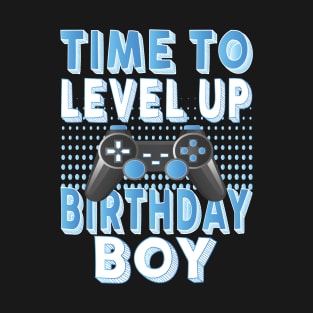 Time To Level Up Birthday Boy Video Game Lover Party graphic T-Shirt