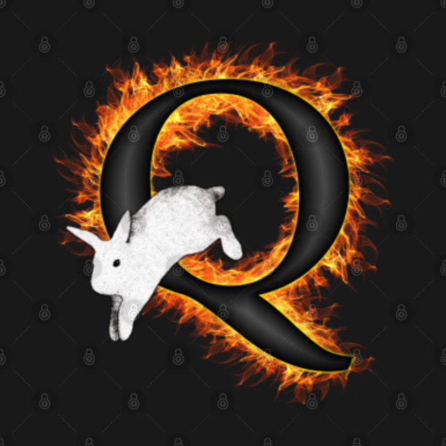 QAnon Flame Q Follow The White Rabbit - Qanon - Hoodie ...