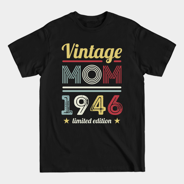 Discover Vintage Mom 1946 80th Birthday Gift Women Retro - Mum - T-Shirt