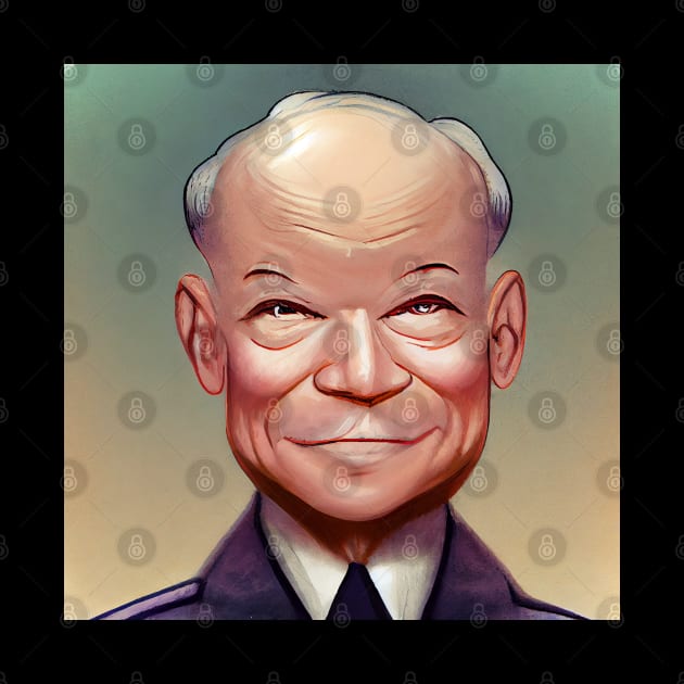 Dwight D. Eisenhower | President of the United States | Cartoon style by Classical