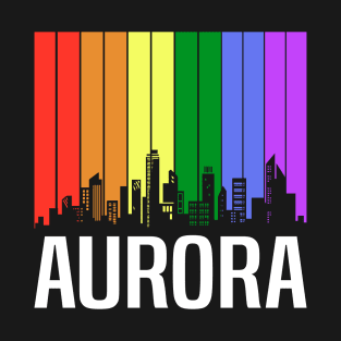 The Love For My City Aurora Great Gift For Everyone Who Likes This Place. T-Shirt