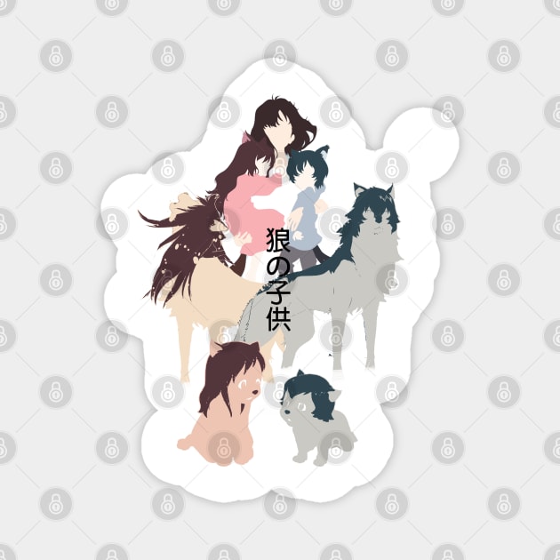 Wolf children Magnet by Potaaties