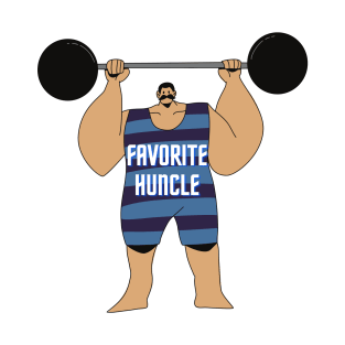 Huncle - Hunk Uncle Funny Design T-Shirt
