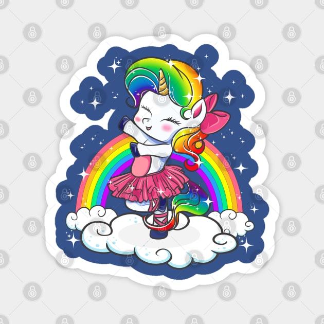 Ballet Unicorn Ballerina Dance Magnet by E