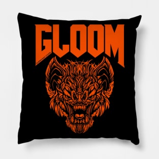 Orange Plant & Doom Bat Pillow