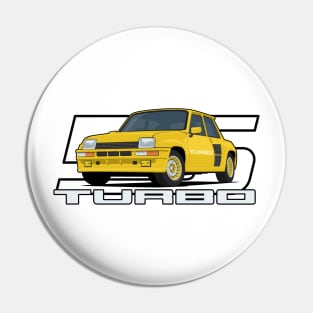 Car 5 Turbo 1980 yellow Pin
