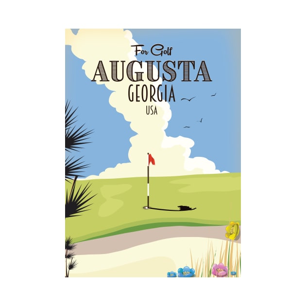 Augusta Georgia Golf Poster by nickemporium1