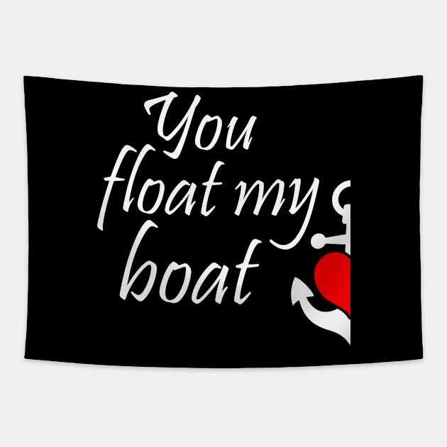 You Float My Boat Couple Matching Tapestry by LotusTee