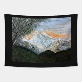 Semi abstract river scape 7 Tapestry