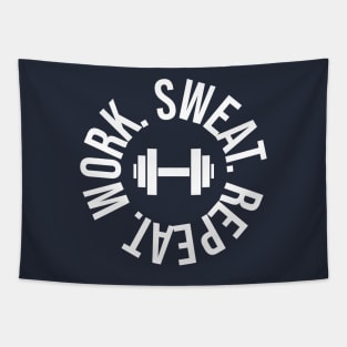 Work Sweat Repeat - Gym workout Tapestry