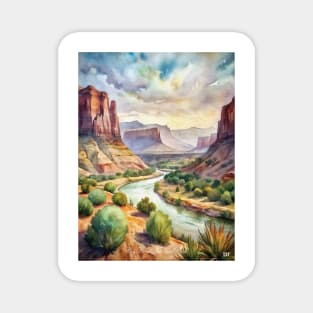 Big Bend National Park Watercolor Painting Magnet