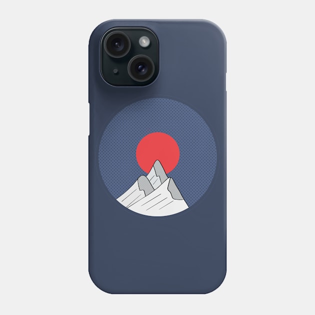 Frozen mountain with red sun Phone Case by DiegoCarvalho