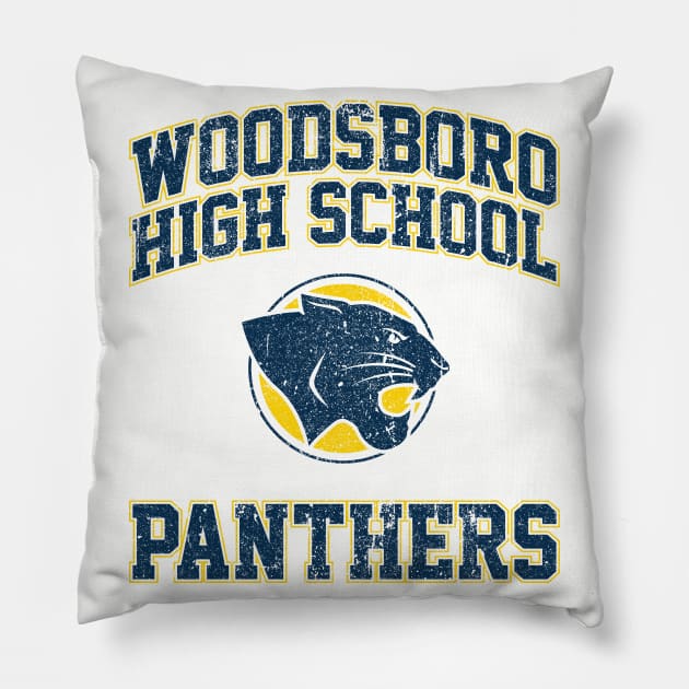 Woodsboro High School Panthers (Variant) Pillow by huckblade